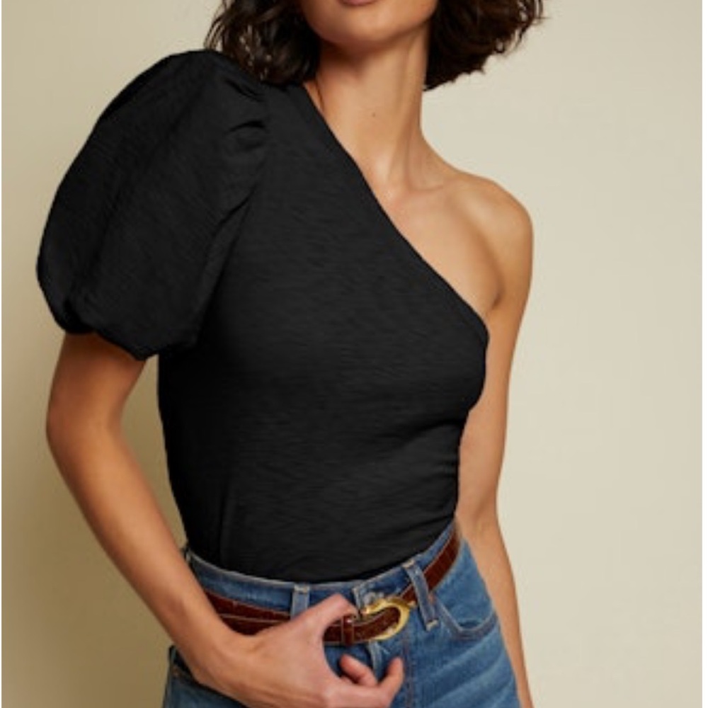 COPY - Nation Ltd. Raina Balloon Sleeve One Shoulder